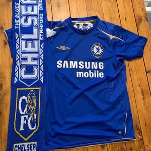 Chelsea FC Centenary jersey + scarf